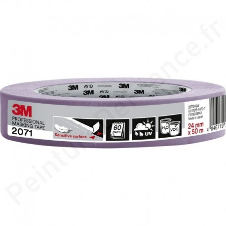 Ruban de masquage professionnel 3M 2071 24 mm Longueur 50m