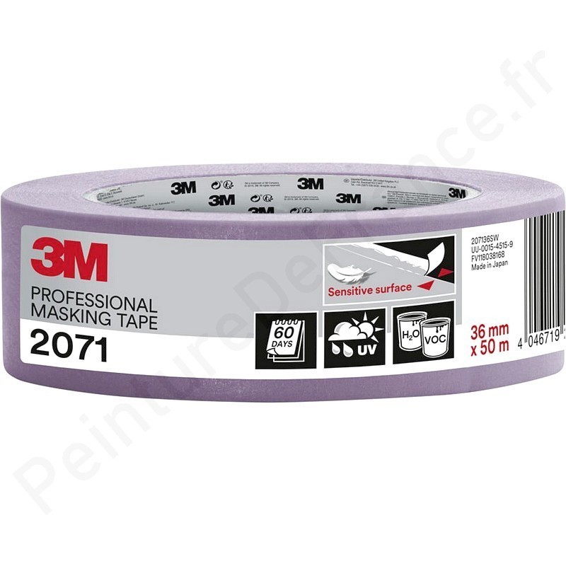 Ruban de masquage professionnel 3M™ 2071, 24 mm x 50 m, 1 rouleau/emballage