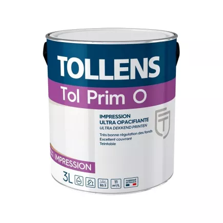 Impression semi tendu ultra opacifiante et adhérente TOLLENS Tol Prim O régule les fonds
