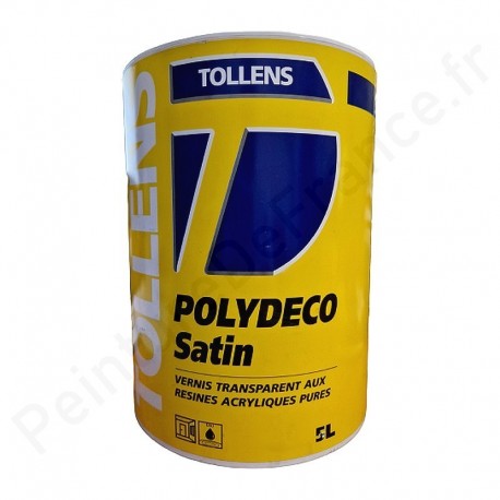 Vernis transparent aux résines acryliques pures TOLLENS Polydeco 5L