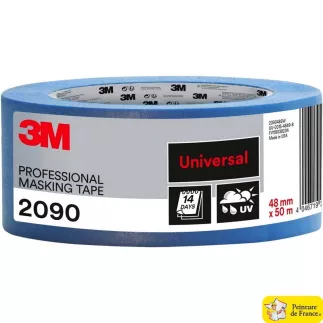 Ruban de masquage précision professionnel BLEU 3M 2090 sans trace jusqu'à 14 jours