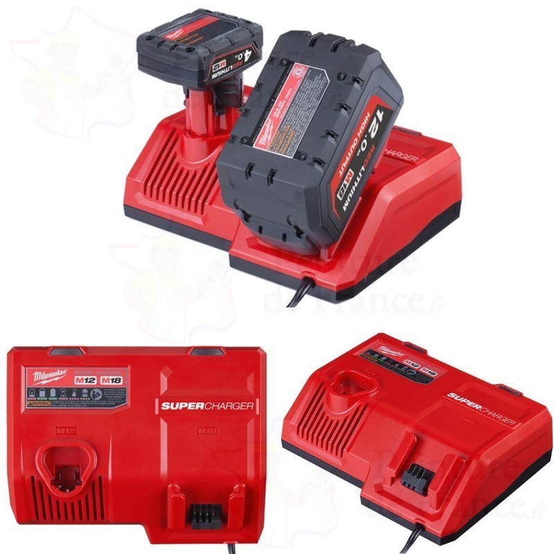 M18 18v Double chargeur pour Milwaukee 18v Outils Batterie
