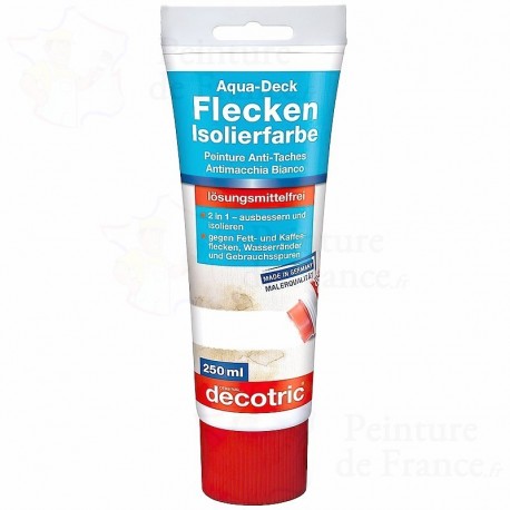 Peinture et primaire DECOTRIC isolant anti taches en tube pour retouche  intérieur 250 ml 