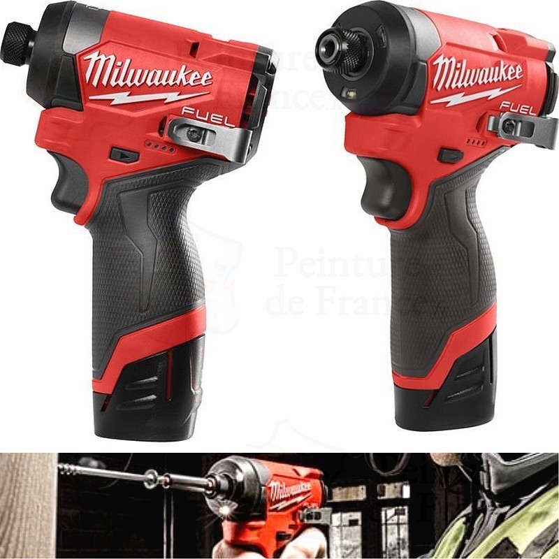 Visseuse à chocs MILWAUKEE M12-CID-202X - 2 Batteries, chargeur