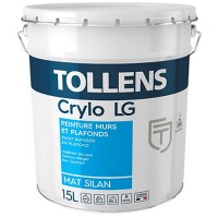 Peinture Tollens Crylo LG Mat Silan Intérieure, Allégée et Siloxanée 15L