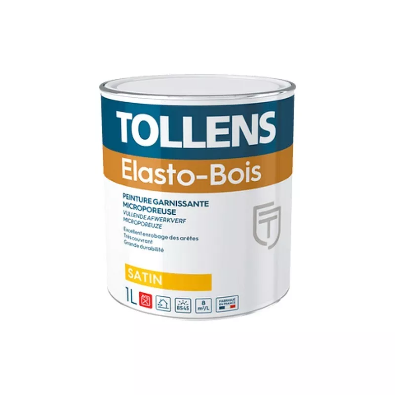Peinture TOLLENS professionnelle Elasto bois Satin Peinture TOLLENS professionnelle Elasto bois Satin