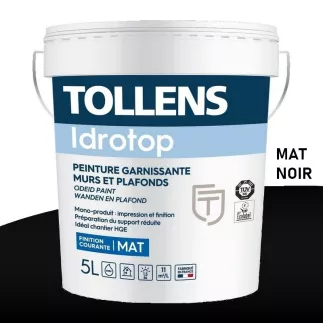 Peinture TOLLENS professionnelle Idrotop Mat NOIR