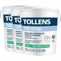 Pack de 3 peintures TOLLENS Idrotop Velours Satiné BLANC 15L