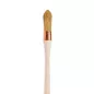 Brosse à rechampir manche bois brut avec virole acier-cuivré et soies
