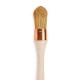 Brosse à rechampir manche bois brut avec virole acier-cuivré et soies 6