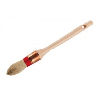 Brosse à rechampir professionnelle manche bois ficelle ROUGE et soies naturelles