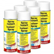 Pack de 6 Sprays isolants DECOTRIC neutraliser toutes sortes de taches d'humidité et de nicotine en 10 minutes