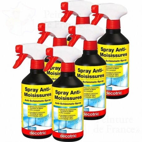 6 spray anti-moisissures DECOTRIC élimine champignon, bactéries, tous types de surface 500 ml