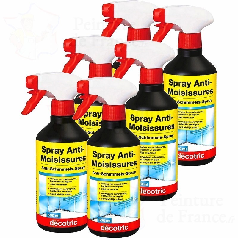 Pack 6 spray anti-moisissures DECOTRIC élimine champignons