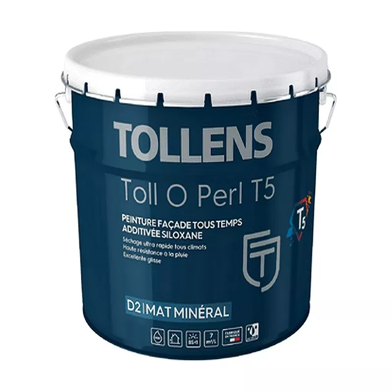 Peinture de ravalement TOLLENS Toll O Perl T5 murs extérieurs et façades Peinture de ravalement TOLLENS Toll O Perl T5 murs extérieurs et façades