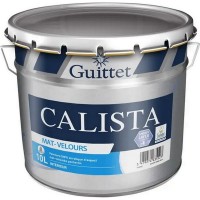 Peinture professionnelle GUITTET Calista haut de gamme, impeccable Mat-Velours BLANC 10L