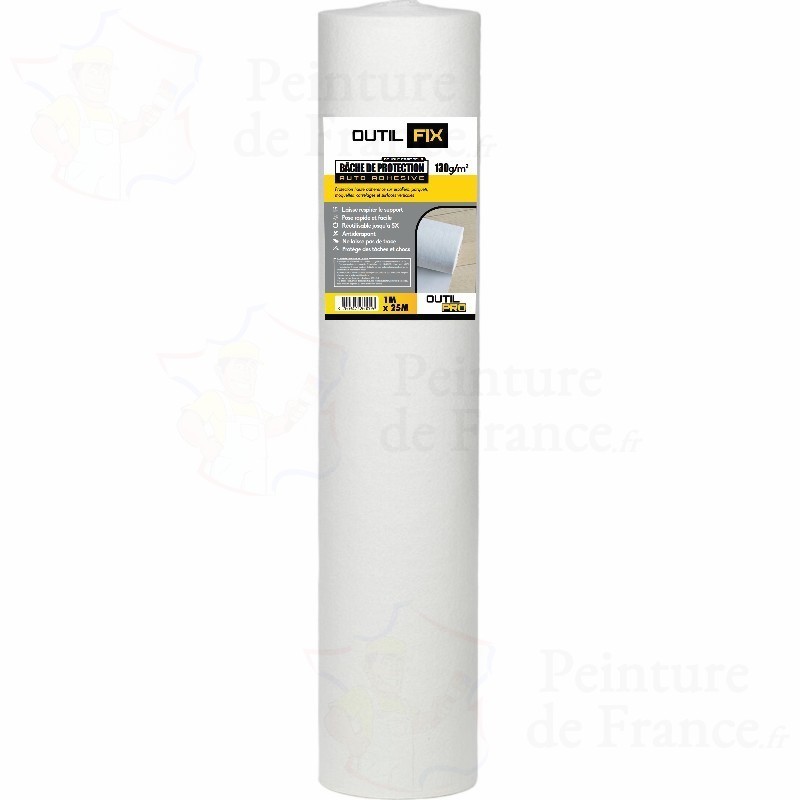 Bâche de protection auto adhésive OUTILFIX 130g haute adhérence