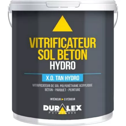Vitrificateur béton DURALEX X O TAN HYDRO vernis polyuréthane haute protection des sols INCOLORE