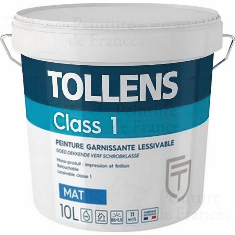 Peinture intérieur TOLLENS professionnelle Class 1, teintable, Lessivable & Retouchable