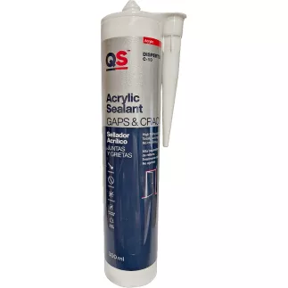 Mastic Acrylique C-10 application facile, anti-moisissure, peut être peint (lot de 6 x 300 ml)