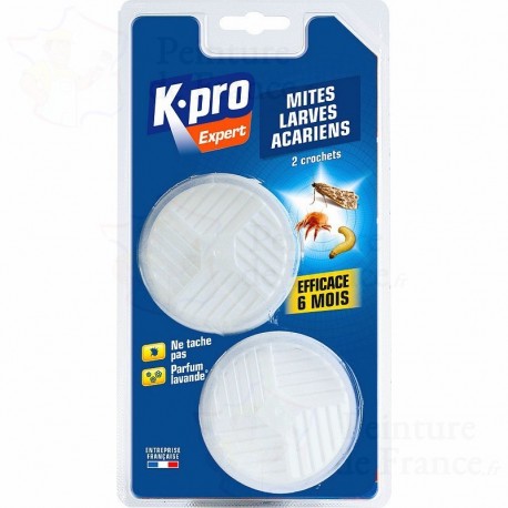 Crochets parfumés KAPO Protection vêtements & lainages contre mites, larves et acariens