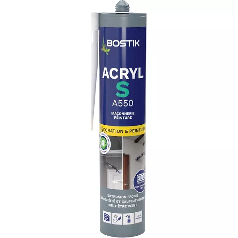 Mastic Acrylique BOSTIK Acryl S 310 ml Mastic Acrylique BOSTIK Acryl S 310 ml