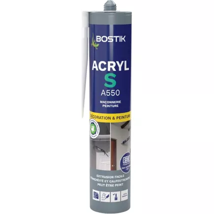 192 Mastics Acryliques BOSTIK Acryl S 310 ml BLANC