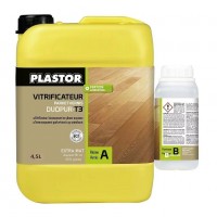 PLASTOR PUR‑T3 Duo - Vitrificateur parquet bicomposant pro, haute protection, trafic intense