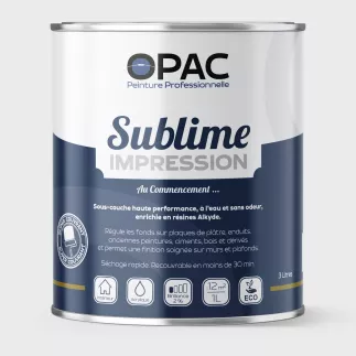 OPAC SUBLIME IMPRESSION -  Sous-couche haute performance, à l’eau et sans odeur, résines Alkyde