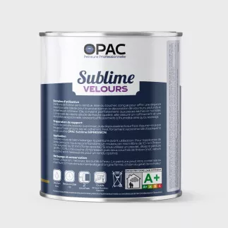 OPAC SUBLIME VELOURS - Peinture Alkyde haut de gamme à l’eau pour murs, plafonds et boiseries