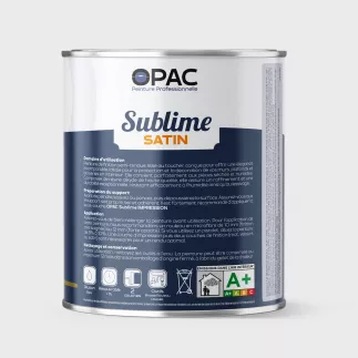 OPAC SUBLIME SATIN - Peinture à l’eau premium concentrée en Alkyde pour murs, plafonds et boiseries