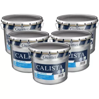 Peinture Professionnelle GUITTET CALISTA finition impeccable Mat-Velours BLANC 10L - Pack x5