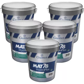 Peinture professionnelle GUITTET MAT 78 HydroPlus super couvrant Blanc 15L - Pack x5