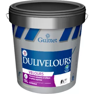 Peinture professionnelle GUITTET Dulivelours - Velouté garnissante lessivable pour murs et plafonds