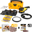 Pack XXL Ponceuse Rotative MIRKA DEROS RS600 + 160 Abrasifs, tuyau & Coffret de rangement