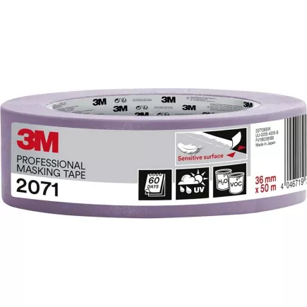 Ruban de masquage professionnel VIOLET 3M 2071 surface sensible 36 mm x 50 m - 2+1 GRATUIT
