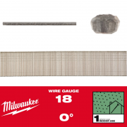 Clous de finition 18 gauge tête légère - menuiserie, ébénisterie, moulures et plinthes 19 mm x 10.000 pc - MILWAUKEE