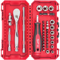Coffret 38 pcs clés et douille à cliquet 1/4" MILWAUKEE performance et qualité pro