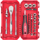 Coffret 38 pcs clés et douille à cliquet 1/4" MILWAUKEE performance et qualité pro