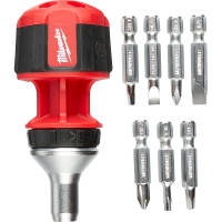 Tournevis compact à cliquet 8 en 1 MILWAUKEE polyvalence indispensable pour les professionnels