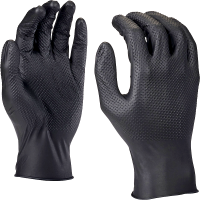 Gants nitrile jetables MILWAUKEE résistance chimique, texture diamant, écran tactile - 50 pcs