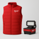 Coffret MILWAUKEE M18 FUEL - Perceuse, 2 batteries 5.0Ah, Chargeur rapide, Projecteur LED et veste