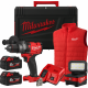 Coffret MILWAUKEE M18 FUEL - Perceuse, 2 batteries 5.0Ah, Chargeur rapide, Projecteur LED et veste