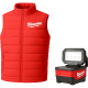 Coffret MILWAUKEE M18 FUEL - Meuleuse 125 mm, 2 batteries 5.0Ah, Chargeur rapide, Projecteur LED, Veste + Valise