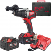 Pack MILWAUKEE perceuse visseuse brushless 18V avec 2 batteries 5.0Ah et chargeur rapide