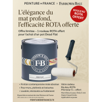 Peinture FARROW & BALL Dead Flat - ultra mate de haute qualité, résistante et lavable sur mur plafond et boiserie