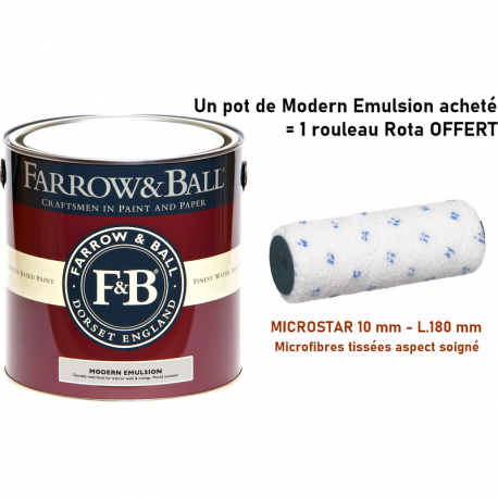 Peinture Farrow & Ball Modern Emulsion résistante, facile à nettoyer, anti moisissure et A+
