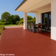 Kit complet béton ciré SOL EXTERIEUR 5 m² : rouge vif madras