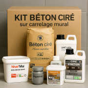  Kit béton ciré sur carrelage mural 10 m² - carton complet