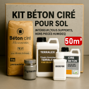 Kit complet béton ciré SOL 50 m² - CARTON COMPLET